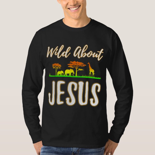Jesus VBS Männer Frauen Kinder Wild über Jesus Chr T-Shirt (Vorderseite)