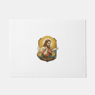 Jesus verbrannte Finger beim Herausnehmen des Tell Fußmatte