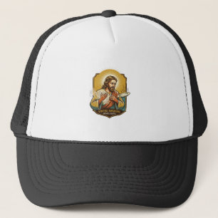 Jesus verbrannte Finger beim Herausnehmen des Tell Truckerkappe