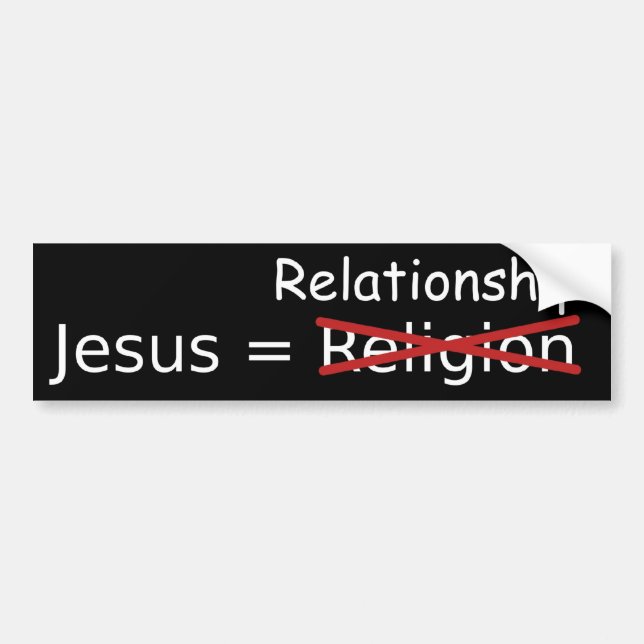 Jesus = Verhältnis Autoaufkleber (Vorne)