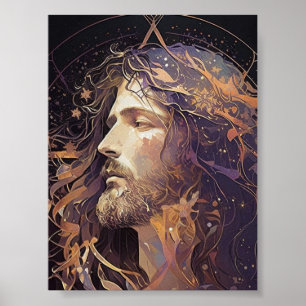 Jesus verkettetes Glas Poster
