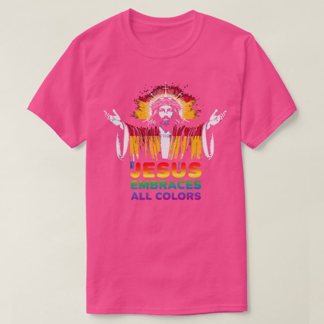 Jesus verkörpert alle Farben 1 T-Shirt (Design vorne)
