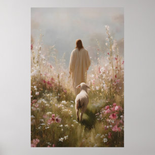 Jesus verlässt die 99 Der gute Hirte Verlorenes Sc Poster