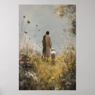 Jesus verlässt die 99 Der gute Hirte Verlorenes Sc Poster