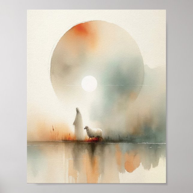 Jesus Verlasst die 99 - Parabel des verlorenen Sch Poster (Vorne)