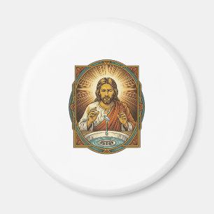 Jesus verlor Kontaktlinse im Badezimmer Waschbecke Magnet