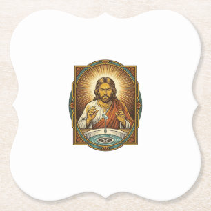 Jesus verlor Kontaktlinse im Badezimmer Waschbecke Untersetzer