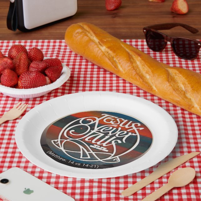 JESUS versage nie Pappteller (Picknick)