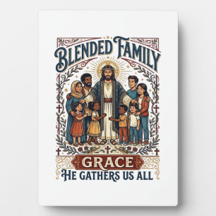 Jesus-Verschmelzungsfamilie Stieffamilie-Shirt Chr Fotoplatte