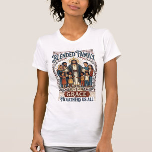 Jesus Verschmolzene Familie Stieffamilie-Shirt Chr T-Shirt