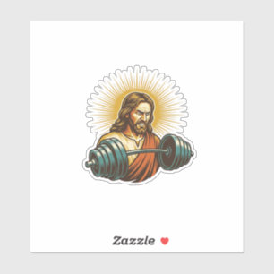 Jesus versehentlich zu viel Gewicht hinzufügen Fit Aufkleber