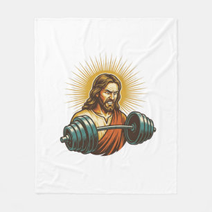 Jesus versehentlich zu viel Gewicht hinzufügen Fit Fleecedecke