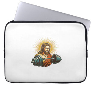 Jesus versehentlich zu viel Gewicht hinzufügen Fit Laptopschutzhülle