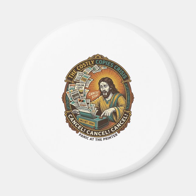 Jesus versehentlicher 100 Farbdrucke Druckerfehler Magnet (Vorne)