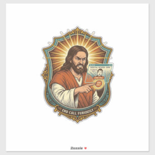 Jesus versehentlicher Videoanruf wählt Social Medi Aufkleber