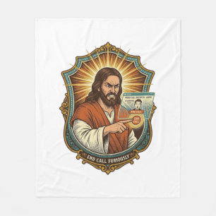 Jesus versehentlicher Videoanruf wählt Social Medi Fleecedecke