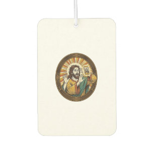 Jesus versehentliches Selfie mit Doppelkinn von de Autolufterfrischer