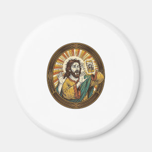 Jesus versehentliches Selfie mit Doppelkinn von de Magnet