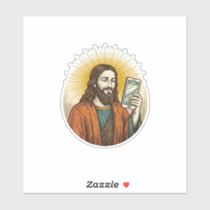 Jesus versehentliches Video anstelle von Foto Kame Aufkleber