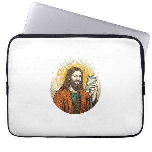 Jesus versehentliches Video anstelle von Foto Kame Laptopschutzhülle