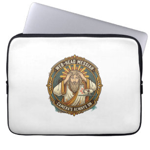 Jesus versehentliches Video über zerzaustes Haar a Laptopschutzhülle