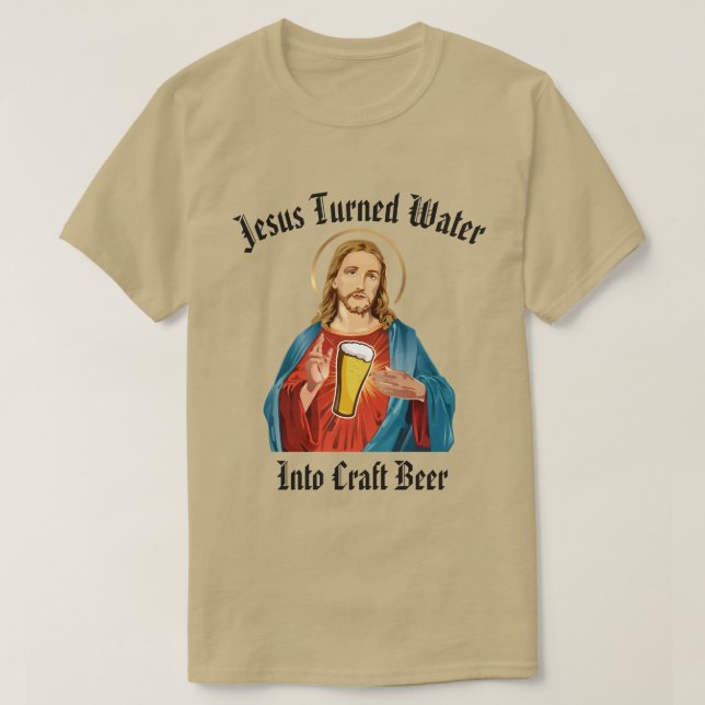 JESUS VERWANDELTE WASSER IN KRAFTWASSER T-Shirt (Design vorne)