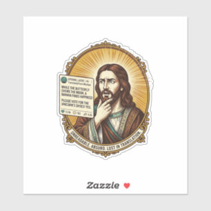 Jesus verwirrt Auto-Übersetzung Post fehlgeschlage Aufkleber