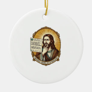 Jesus verwirrt Auto-Übersetzungs-Beitrag fehlgesch Keramik Ornament