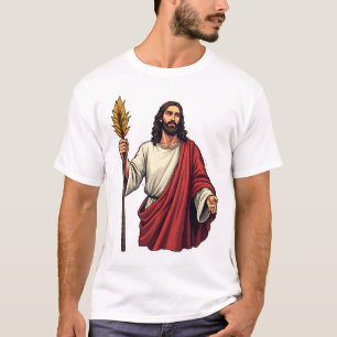 Jesus Victory Palm Vintage Gravur T-Shirt 2