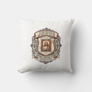 Jesus Vintage-Postbriefmarke Jesus Vintage-Postbri Kissen