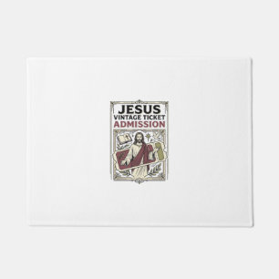 Jesus Vintage Ticket Eintritt Jesus Vintage Ticke Fußmatte