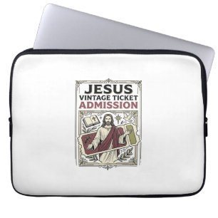 Jesus Vintage Ticket Eintritt Jesus Vintage Ticke Laptopschutzhülle