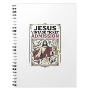 Jesus Vintage Ticket Eintritt Jesus Vintage Ticke Notizblock