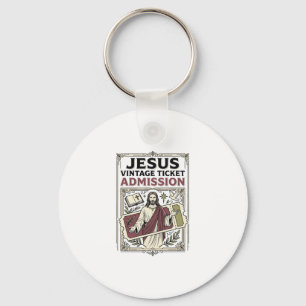 Jesus Vintage Ticket Eintritt Jesus Vintage Ticke Schlüsselanhänger