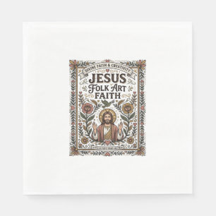 Jesus Volks Kunst Glaube Jesus Volks Kunst Christl Serviette