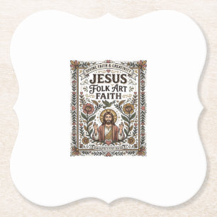 Jesus Volks Kunst Glaube Jesus Volks Kunst Christl Untersetzer