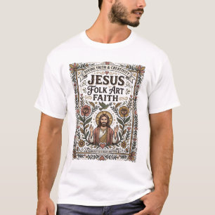 Jesus Volkskunst Glaube Jesus Volkskunst Christlic T-Shirt