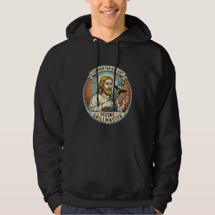 Jesus völlig schwarz verbrannter Hot Dog BBQ Humor Hoodie