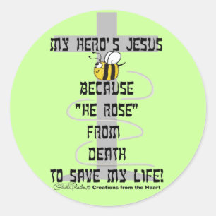 Jesus von Hero Runder Aufkleber