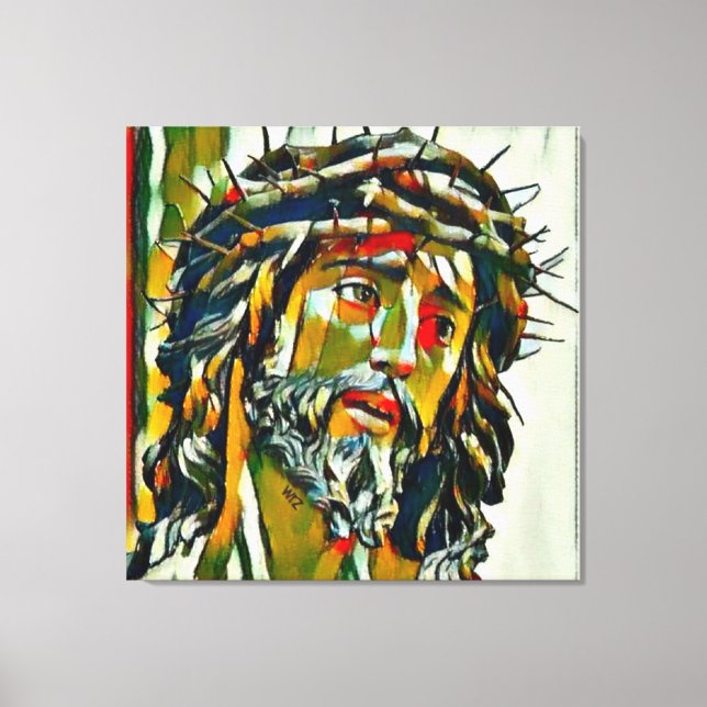 Jesus von Nazareth Öl auf Leinwand Portrait (Vorderseite)