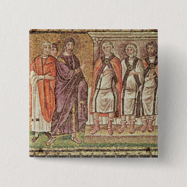 Jesus vor Caiphus Button (Vorderseite)