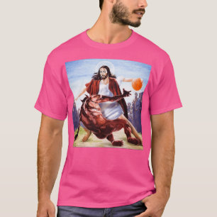 Jesus vs Satan in Basketbal T-Shirt