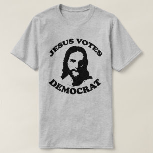 Jesus wählt den Demokraten T-Shirt