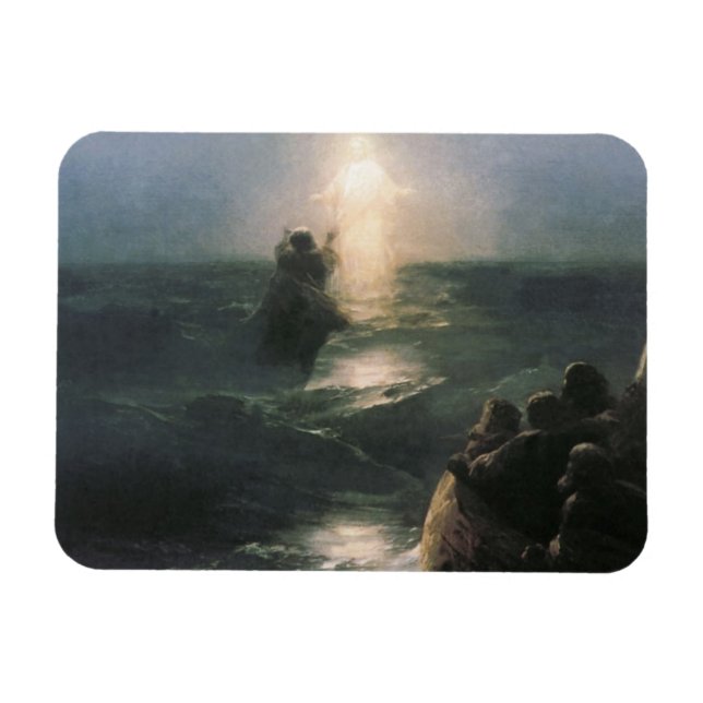Jesus Walking auf Wasser, Ivan Aivazovsky Malerei Magnet (Horizontal)