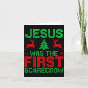 Jesus war das erste-ecrow-Rentier hässlicher Sweat Karte