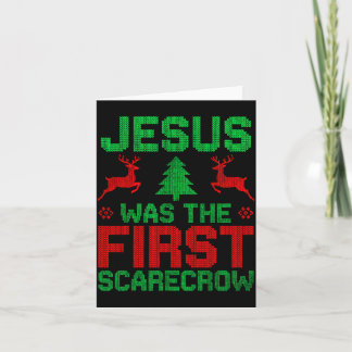 Jesus war das erste-ecrow-Rentier hässlicher Sweat Karte