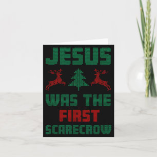 Jesus war der erste Ecrow hässliche Sweater-Stil  Karte