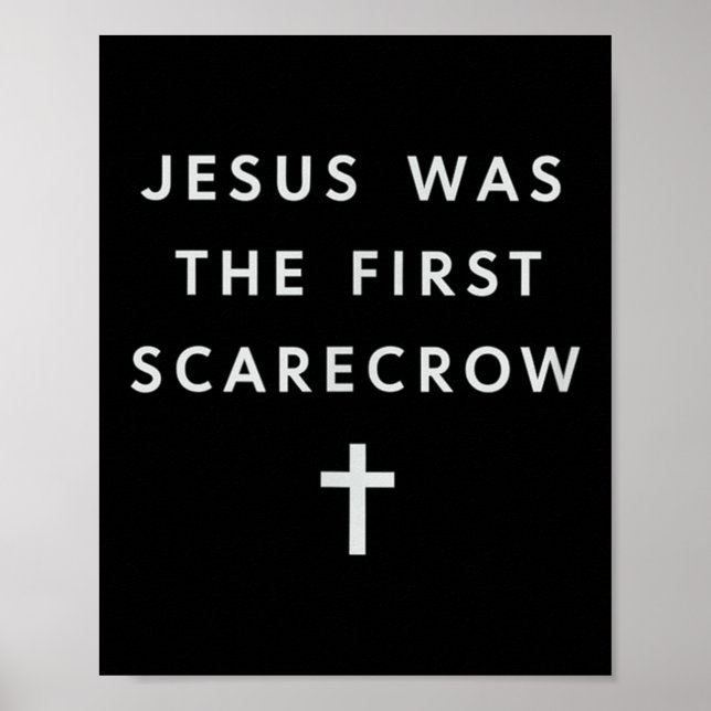 Jesus war die erste Vogelscheuche – minimalistisch Poster (Vorne)