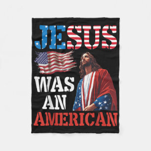 Jesus war ein amerikanischer US-Flagge patriotisch Fleecedecke