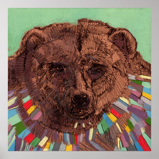 Jesus war ein Bärenprint Poster (Vorne)